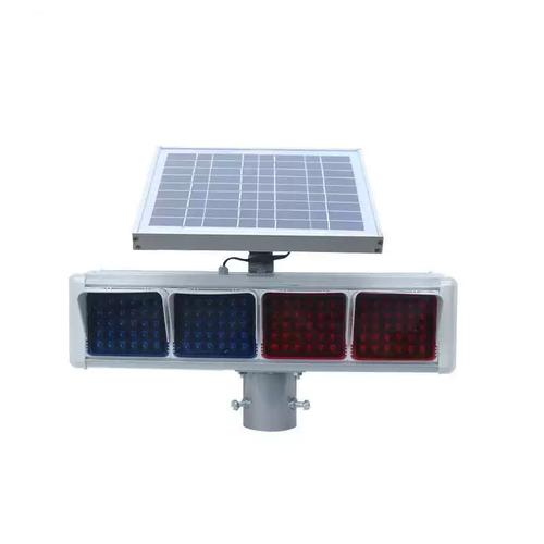 太阳能LED交通信号灯 红蓝频闪与双面黄慢闪在交通路口的安全应用